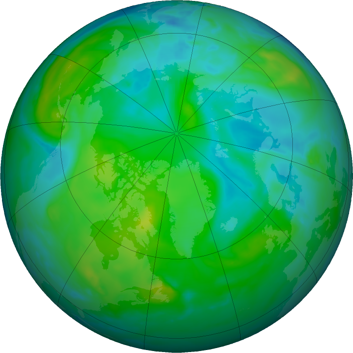 Arctic ozone map for 12 August 2023